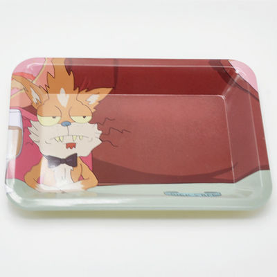 Metal 60g Square Serving Tray Herb Tobacco Rolling Paper Indoor Herb Tray Gift Storage